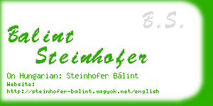 balint steinhofer business card